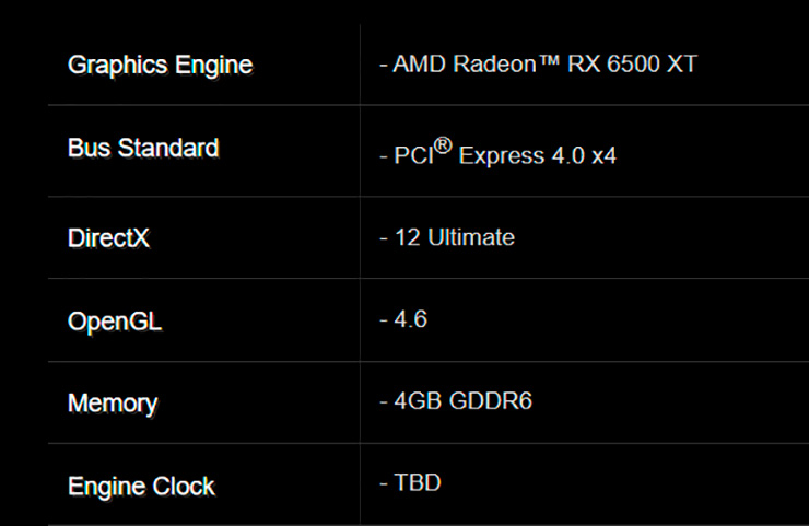 AMD Radeon RX 6500 XT ограничена 4 линиями интерфейса PCI-E