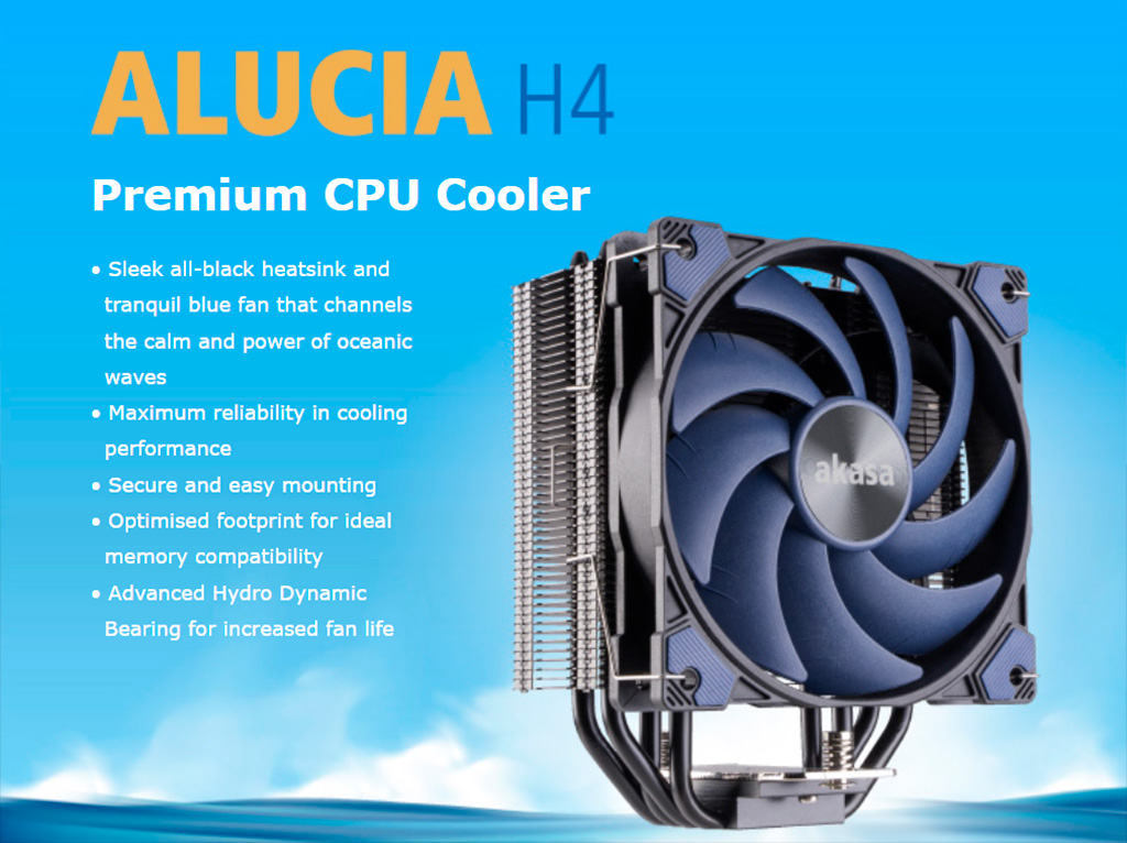 Процессорный кулер Akasa Alucia H4 остудит 185-ваттный процессор