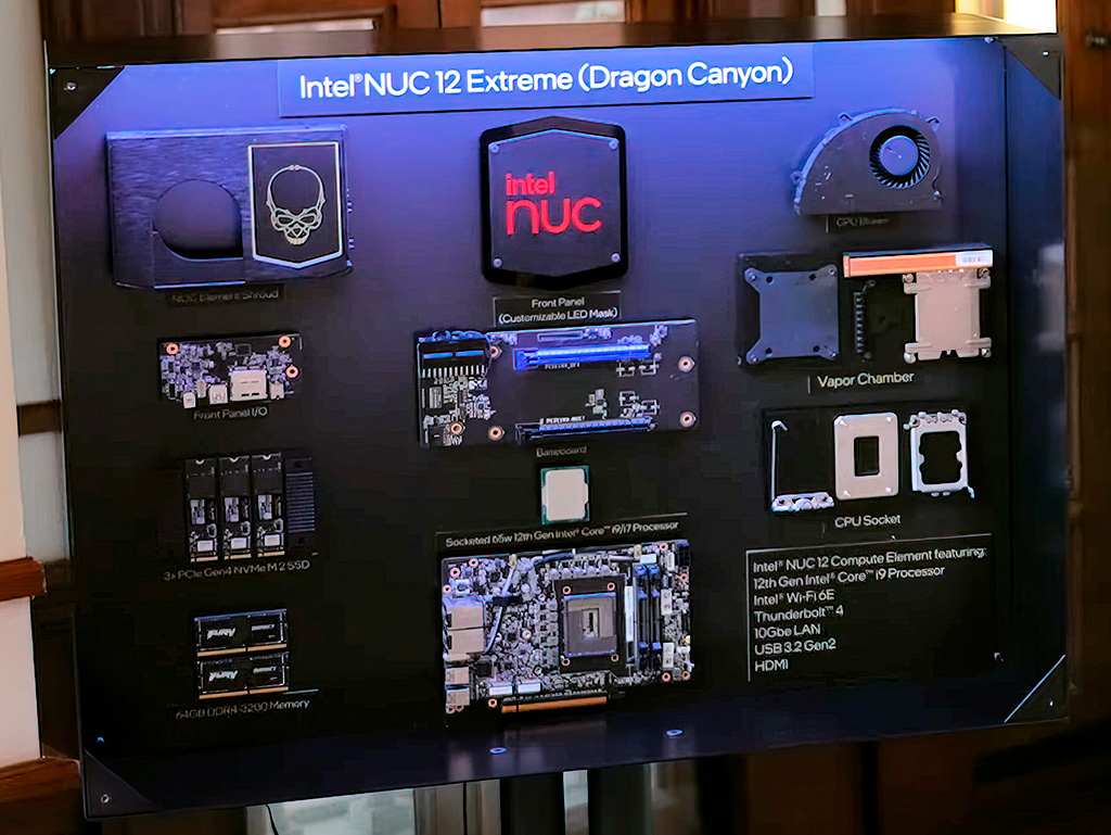 Intel продемонстрировала NUC 12 Extreme (Dragon Canyon) с сокетом LGA1700