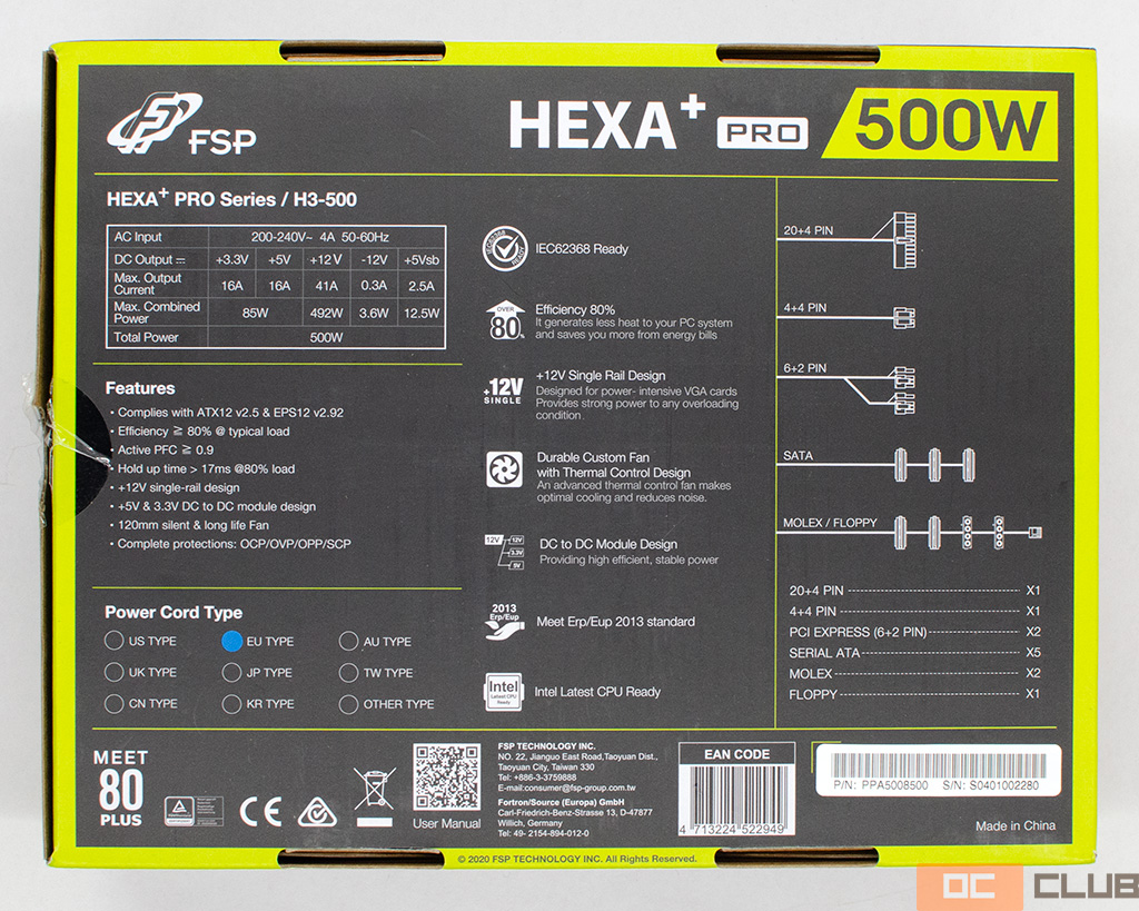 FSP Hexa+ Pro H3-500 и H3-600: обзор. Зато с DC-DC и 3 года гарантии
