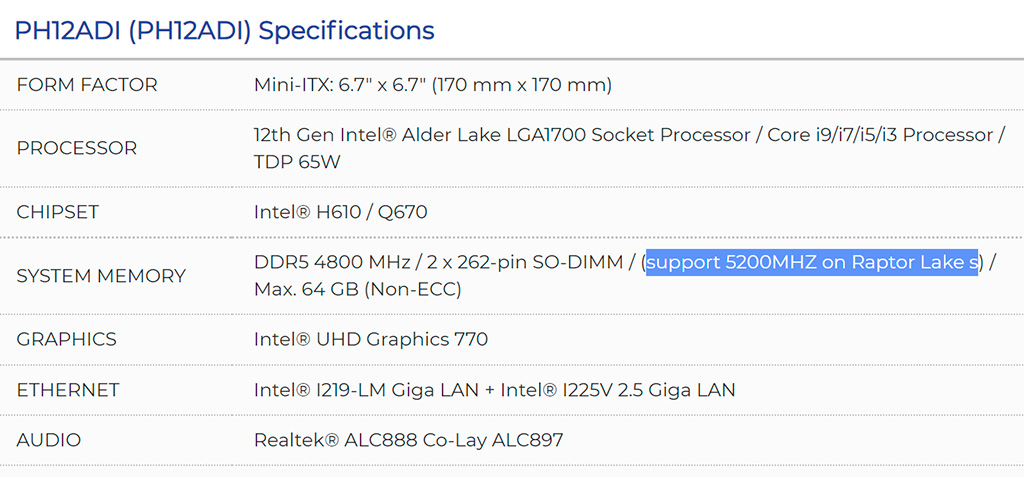 Процессоры Intel Core 13th Gen (Raptor Lake-S) получат улучшенный контроллер памяти DDR5