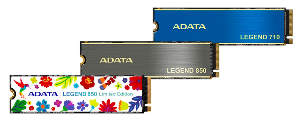 PCI-E 4.0 SSD ADATA Legend 850 бывают серые и в цветочек
