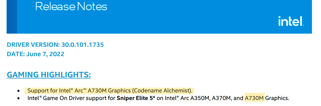 Графический драйвер Intel теперь официально поддерживает мобильные видеокарты Arc Alchemist, но не все