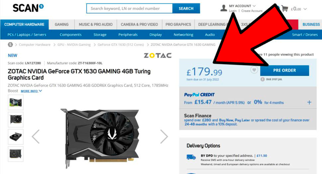Просто абсурд: GeForce GTX 1630 продаётся дороже, чем GTX 1650