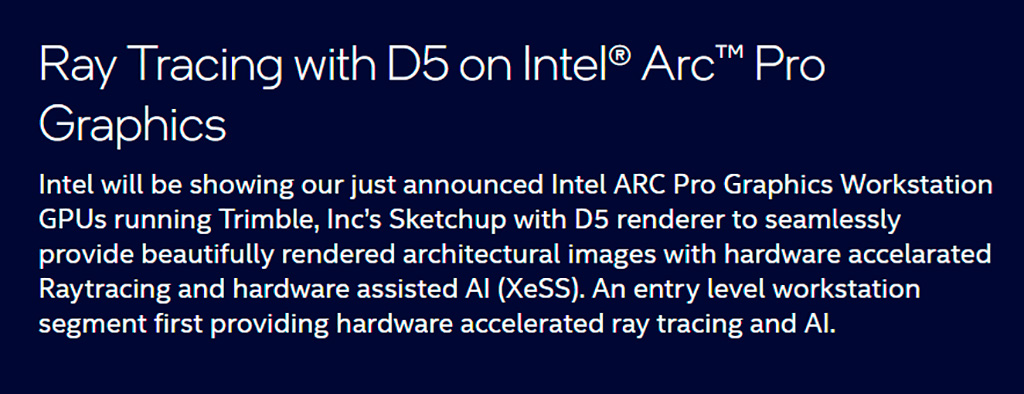 На следующей неделе Intel представит профессиональные видеокарты Arc Pro