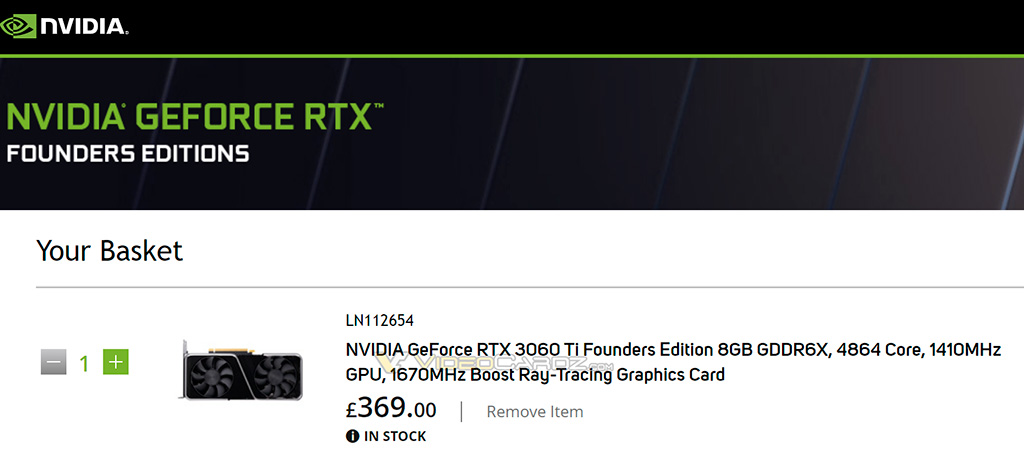 Замечены видеокарты GeForce RTX 3060 и RTX 3060 Ti с памятью GDDR6X