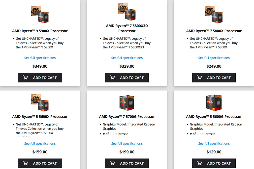 AMD по-тихому снизила цены на процессоры Ryzen 5000, и сильно