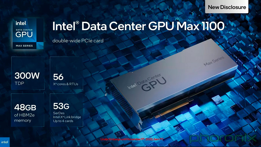 Intel представила Data Center GPU Max – свои первые GPU-ускорители для дата-центров