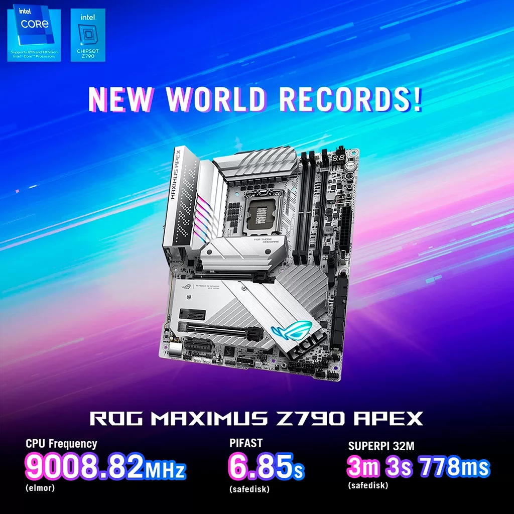 Intel Core i9-13900K обновил мировой рекорд частоты процессора. 9-ГГц барьер пробит!