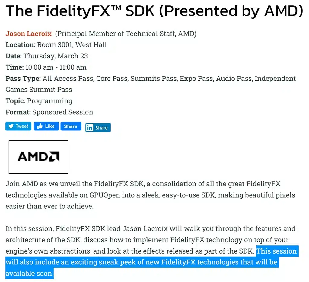 В конце месяца AMD покажет новые технологии FidelityFX. FSR 3.0?