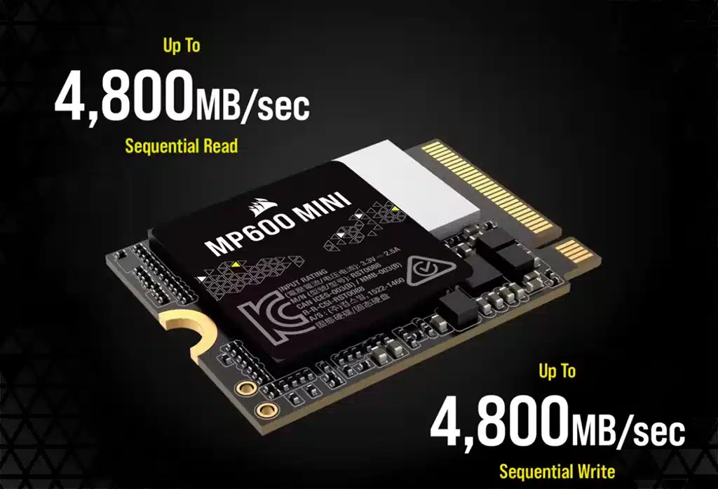 Corsair выпустила MP600 Core XT и MP600 Mini – накопители среднего уровня с интерфейсом PCI-E 4.0