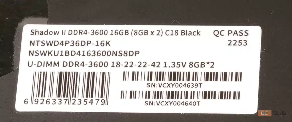 Netac Shadow II DDR4-3600 2x 8 ГБ (NTSWD4P36DP-16K): обзор. Как повезёт