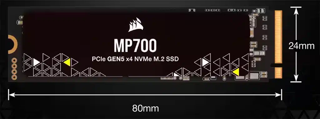 Corsair MP700 – PCI-E 5.0 SSD в формате M.2-2480
