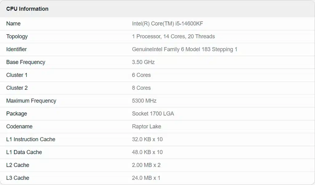 В многопотоке Intel Core i5-14600KF быстрее Core i5-13600KF на 17%