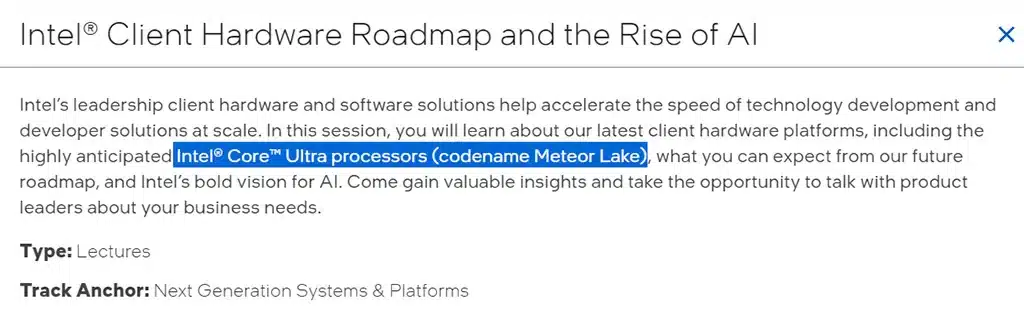 Официально: процессоры Intel Meteor Lake представят в сентябре