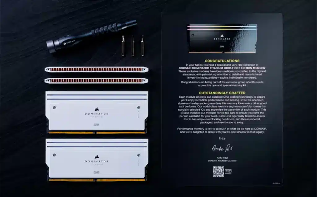 Corsair Dominator Titanium DDR5 – премиальная оперативная память с модульными радиаторами