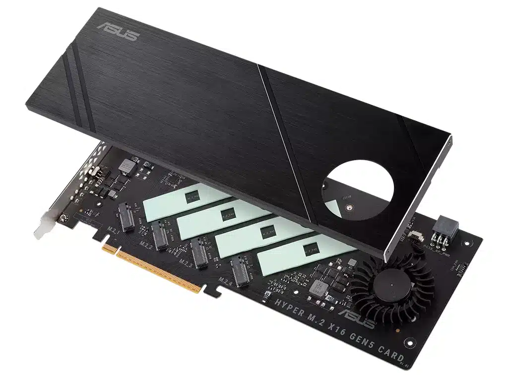 ASUS Hyper M.2 x16 Gen5 – карта расширения для квартета PCI-E 5.0 SSD