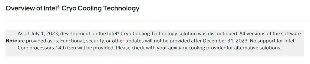 Intel «убила» технологию Cryo Cooling