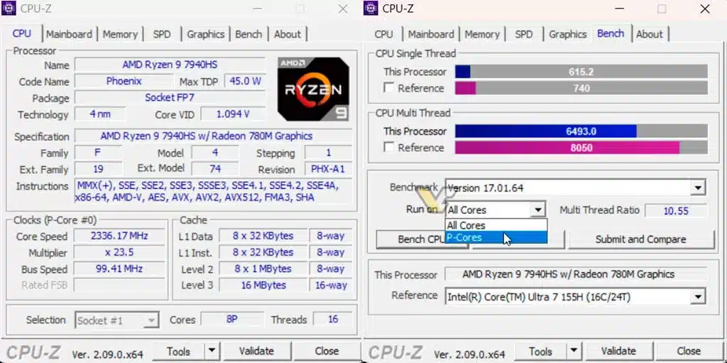 CPU-Z 2.09 получила обновлённый новый тест и поддержку будущих процессоров