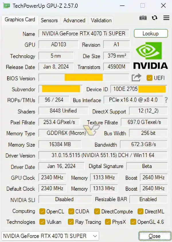 Первые тесты GeForce RTX 4070 Ti Super не впечатляют