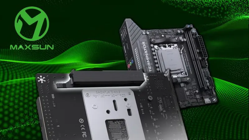 Maxsun представила компактную плату MS-Terminator B850 BKB WiFi с обратным расположением видеослота