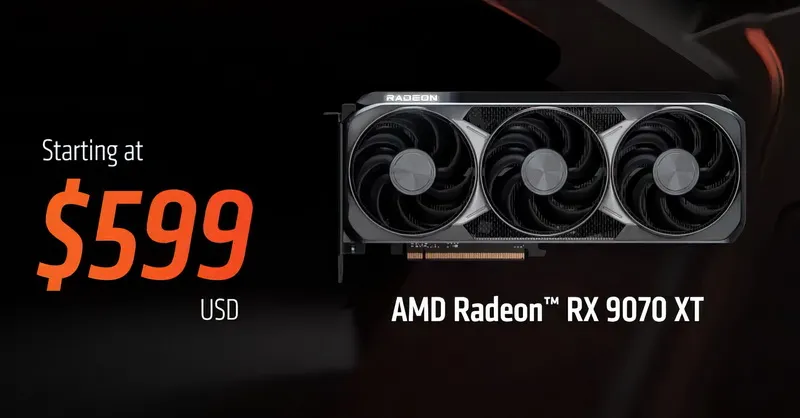 Radeon RX 9070 XT наконец-то достигла заветных $599, но лишь для покупателей в США