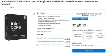 Старт Intel Arrow Lake Refresh омрачился наценками в ритейле