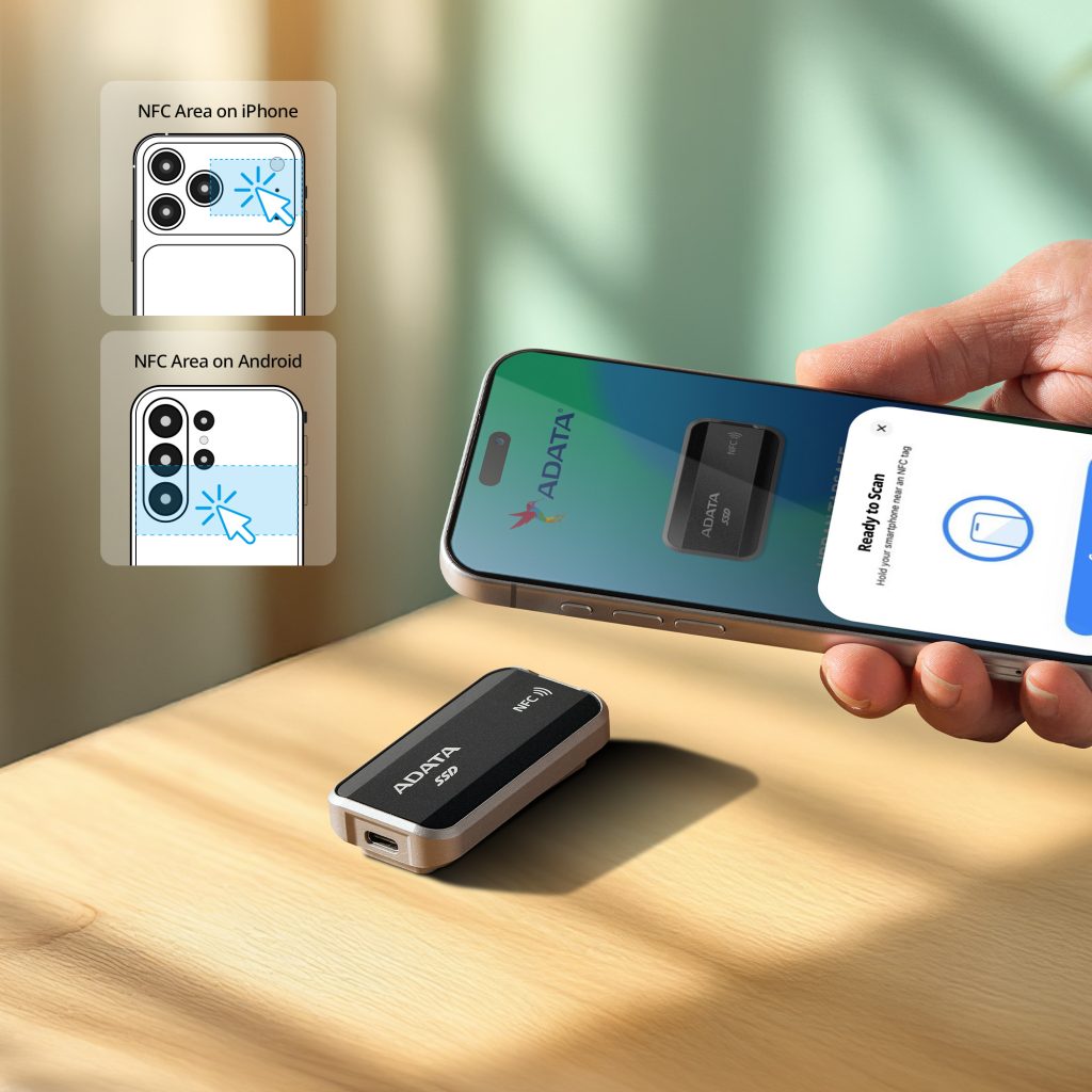 ADATA URBAN TAPSAFE: внешний SSD с NFC-разблокировкой